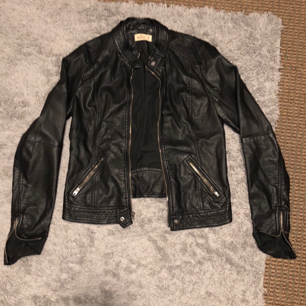 Hollister leather jacket